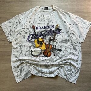 Vintage 90s Branson Country Club AOP Single Stitch T-Shirt Mens XL